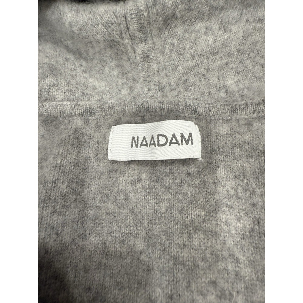 NAADAM Layered 100% Cashmere Hoodie Oversized Sweater in Grey Color sz M $465 - Picture 4 of 10